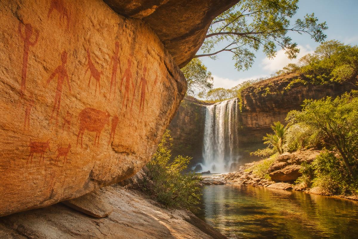 As pinturas rupestres de 6.000 anos da Fazenda da Pedra Pintada